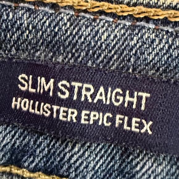 Hollister Men's Jeans Light Blue Denim Slim Straight Fit Stretch Size 26x30 - Picture 9 of 10